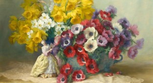 Цветочные натюрморты Julien Stappers (1875-1960) (23 работ)
