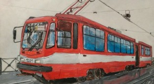 Общественный транспорт как предмет искусства: трамвай (25 фото)