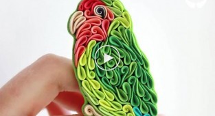 Unique jewelry made from polymer clay