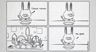 Художник создаёт жизненные комиксы о зайчике, который говорит: «Ну вот». Все мы иногда этот зайчик (21 фото)