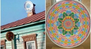Пенсионер из Иваново необычно расписывает спутниковые тарелки (13 фото)