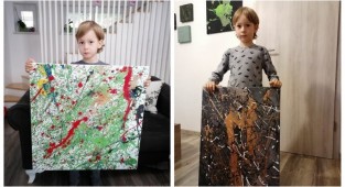 5-летний мальчик с аутизмом рисует особенные картины (21 фото)