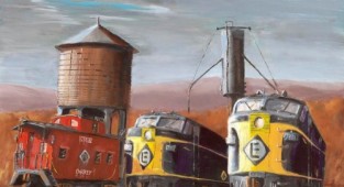 Railway paintings. Artist Christopher Jenkins (21 works)