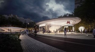 Станция метро "Кленовый бульвар 2" будет реализована по проекту архитектурного бюро Заха Хадид (8 фото)