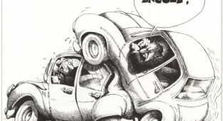 Album of cartoons - Car and road (60 works)