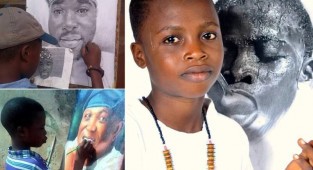 Африканский мальчик стал профессиональным художником в 8 лет (9 фото)