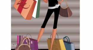 Girls and shopping in vector (part three) (36 photos)