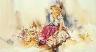 Watercolor Gordon King (England) (17 works)