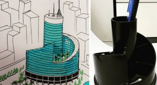 Архитектор рисует здания, вдохновляясь повседневными предметами (30 фото)