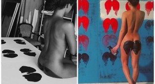 Голопопое искусство: художник использует женское тело для создания картин (13 фото)