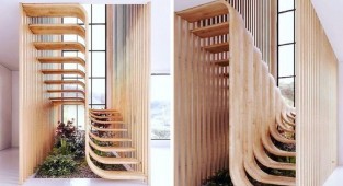 Иранский архитектор придумал лестницу в форме ДНК (14 фото)