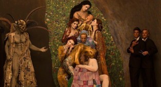 Инсценировка картин Gustav Klimt с живыми моделями (11 фото)