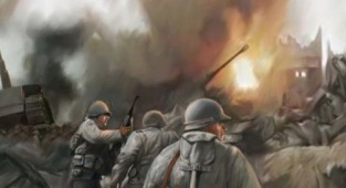 World War II in pictures and drawings (30 works)