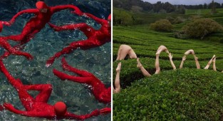 Photographer uses human bodies to create unusual photographs (18 photos)