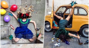 Падай, но поднимайся: философский фотопроект итальянского фотографа о жертвах «падения» (26 фото)