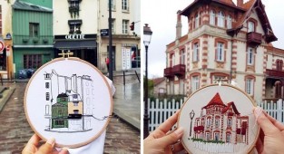 Traveling Couple Recreates the Architecture of European Cities with Charming Embroidery (30 Photos)
