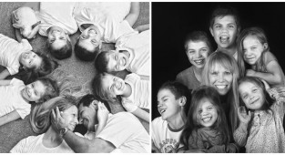 Фотоистория многодетной семьи: старшенький, близнецы и тройняшки (31 фото)