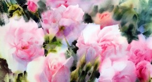 Artist Adisorn Pornsirikarn. Watercolor. Magnificent flowers (41 works)