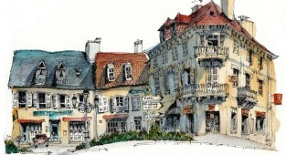 Humble Watercolor Architecture by Chris Lee (10 Photos)