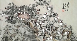 В Китае прошел международный конкурс карикатур на тему коронавируса. Художник из России взял бронзу (15 фото)