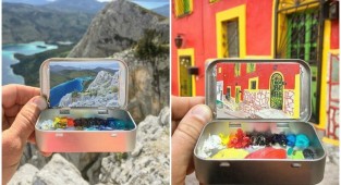 Artist Paints Mini-Copies of Landscapes in Candy Boxes (31 Photos)