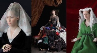 Фотосессия в стиле Рембрандта с моделью, одетой в мусор: смелый арт проект в борьбе за экологию (20 фото)