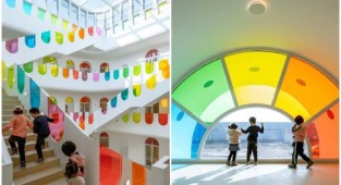 Архитекторы превратили китайский детский сад в радужную сказку (12 фото)