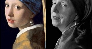 66-летняя женщина воссоздает знаменитые картины, делая очаровательные автопортреты (13 фото)