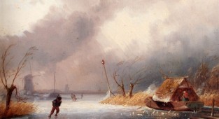 Charles Likert (19th century). Winter landscape (11 works)