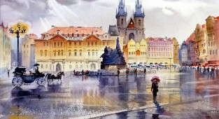 Artist Valery Makovoy. Watercolor (35 photos)
