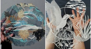 A girl cuts out intricate masterpieces from paper (27 photos)