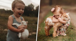 Трогательные портреты детей с животными (34 фото)