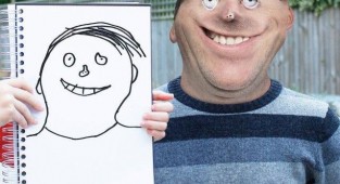 Father brings his children's drawings to life (39 photos)