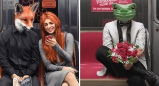 Эти сюрреалистические портреты показывают, каким на самом деле «диким» является метро в Нью-Йорке (39 фото)