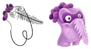 An artist turns children's drawings into exciting monsters. And he does it great (27 photos)