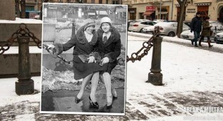 Time travel: photographer combines past and present in photographs (44 photos)