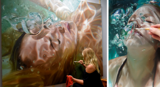 Художница создает реалистичные "подводные" рисунки, связанные с ее воспоминаниями о воде (9 фото)