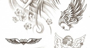 Tattoo - Sketchbook - 230 Angels (66 фото)