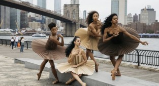 Балерины в пачках из оригами в необычном фотопроекте под названием "Плие" (14 фото)