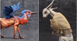 Девушка мастерит фигурки фантазийных существ из глины (35 фото)