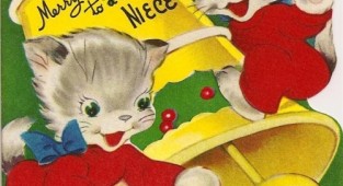 Vintage Christmas and New Year cards from the 20th century (57 cards)