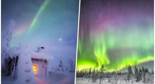 Приголомшливі знімки північного сяйва та зоряного неба над холодною Фінляндією (26 фото)