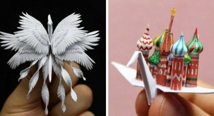 Австралиец сделал 1000 невероятно красивых бумажных журавликов, которые поражают своей утончённостью (31 фото)