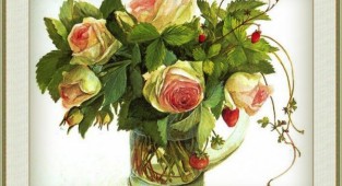 Hashimoto Fujico. Floral watercolors (74 works)