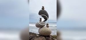 What was before the beautiful photo of stone balancing