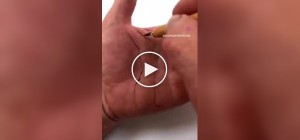 Drawing a female body on the hand