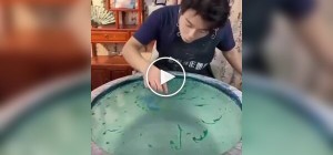 У Японії художник показав, як із звичайної тканини народжується витвір мистецтва