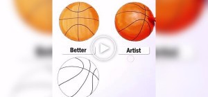 Drawing a basketball by skill level