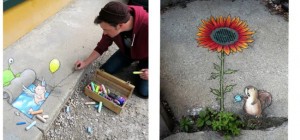 20 kind street remakes from David Zinn (22 photos + 1 video)