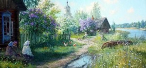 Idyll of village life in the paintings of a contemporary artist (13 photos)